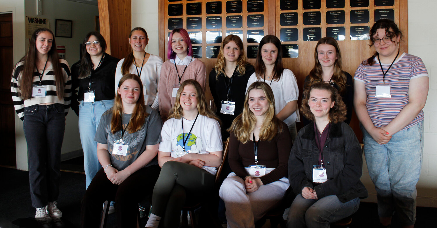 Students from seven area high schools attended the Chenango Women’s Leadership Conference on March 26. Shown are students from Unadilla Valley, Oxford Academy, Afton, Delaware Academy and Franklin.